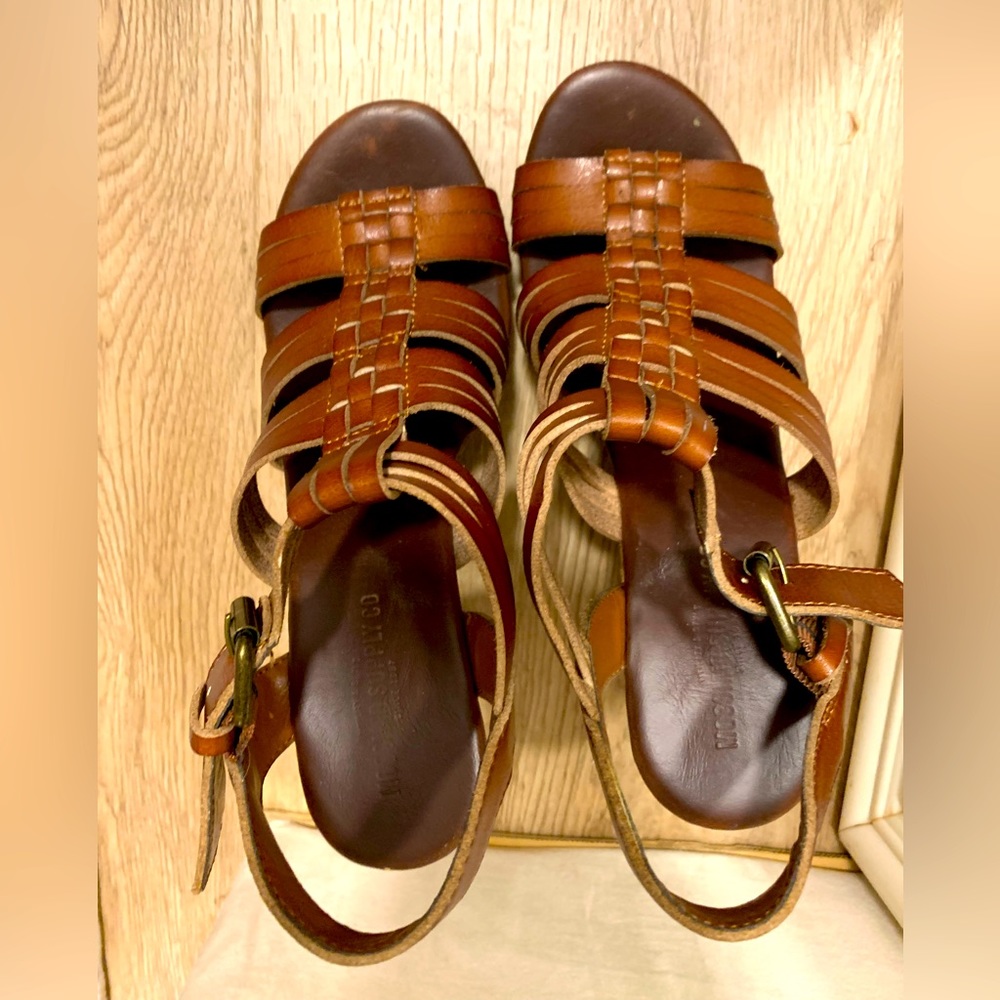 Mossimo Supply Brown wedges US size 6 with 5” heel